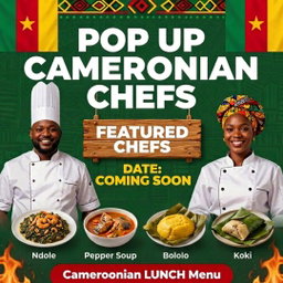 CAMERONIAN CUISINE Coming Soon - Till  4pm  