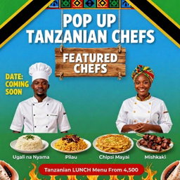 TANZANIAN CUISINE Coming Soon - Till  4pm 