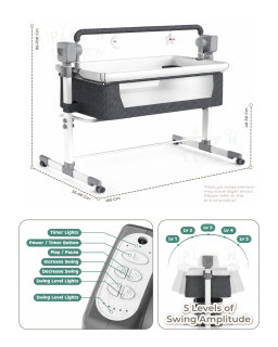 Electric Rocking Auto Side Crib