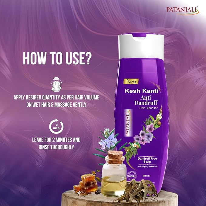 Patanjali Kesh Kanti Anti Dandruff Hair Cleanser | 180ML_1