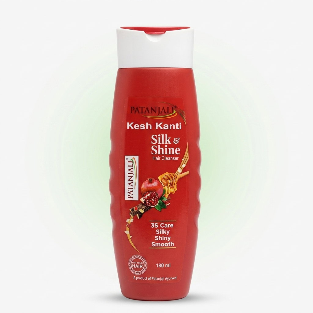 Patanjali Kesh Kanti Silk And Shine Hair Cleanser -180ml_0