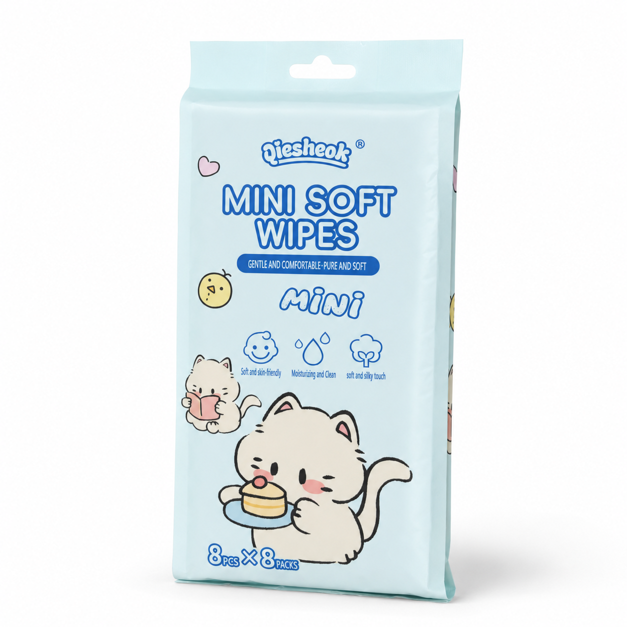 Qiesheok Mini Soft Wipes – 8 Packs (64 Wipes)_0