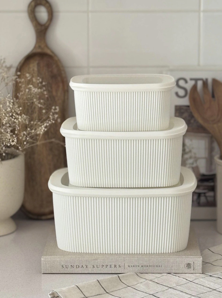 3-Piece Ribbed Bowl Set