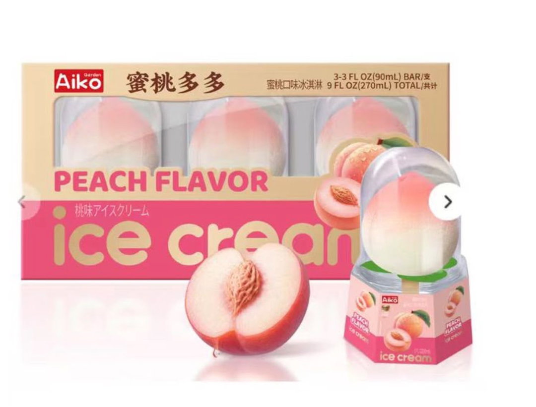 Z PALETA DE HELADO DURAZNO TAOQI 90 ML PAQ 3 PZ
