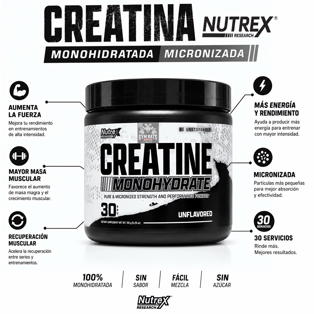 Creatina Nutrex 30 servicios