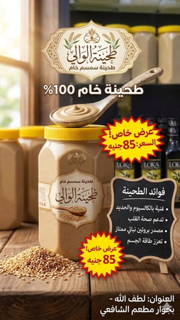 طحينة خام سمسم صافي
