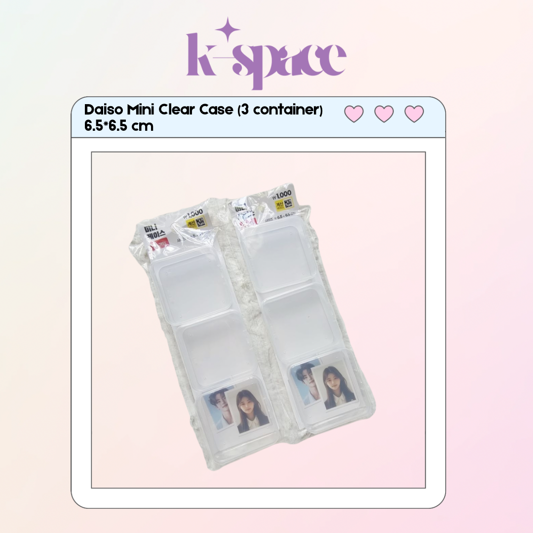 Daiso Mini Clear Case (3 container) 6.5*6.5cm_0