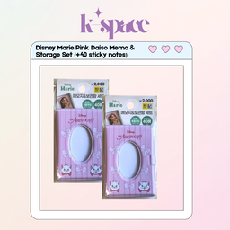 Disney Marie Pink Daiso Memo & Storage Set (+40 sticky notes)