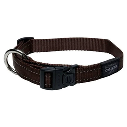 ROGZ- CLASSIC DOG COLLAR M - CHOCOLATE