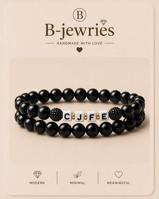 Double Name beads bracelet