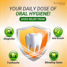 Patanjali Dant Kanti | Free Carbon HD Toothbrush | 200g +100g + Carbon HD Toothbrush