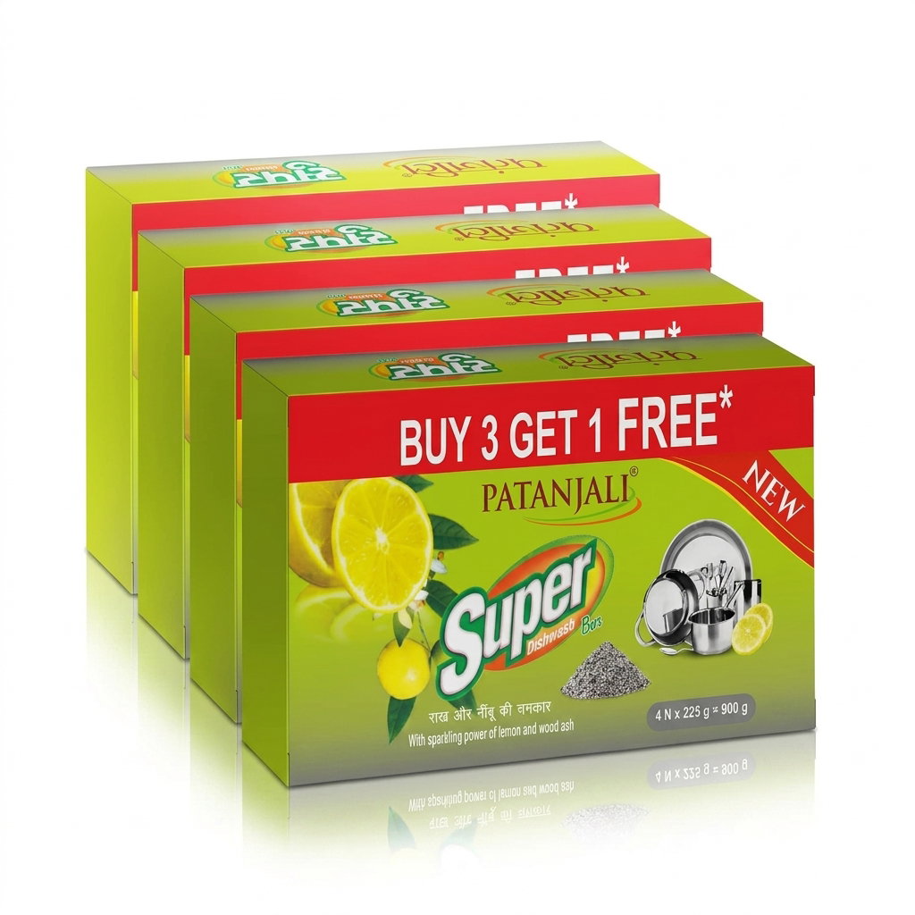 Patanjali Super Dishwash Bar (BUY 3 GET 1 FREE)