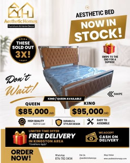 Aesthetic bed frame - King / Queen 
