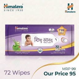 Himalaya Shishu Anand | Baby Wipes | 72 Wipes | Aloe Vera
