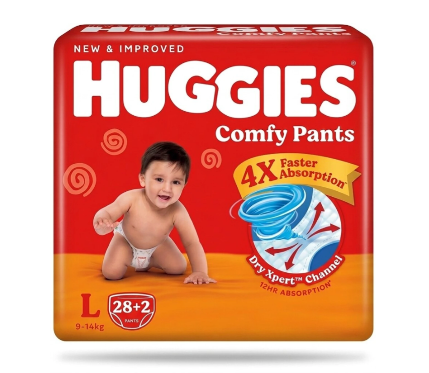 Huggies Comfy Pants | L | 28+2 FREE Pants | (9 - 14kg)