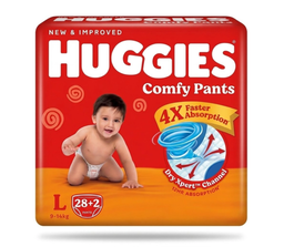 Huggies Comfy Pants |  L  | 28+2 FREE Pants |  (9 - 14kg)