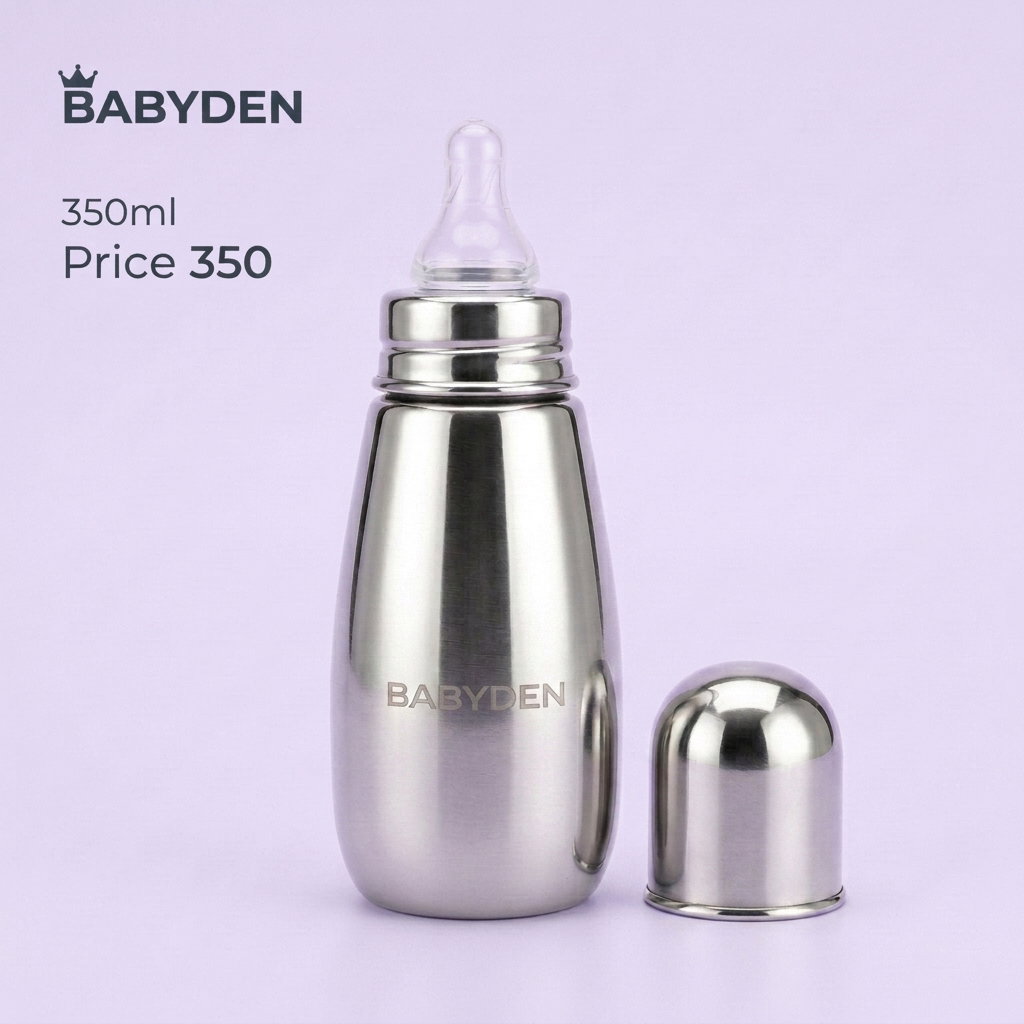 Babyden Stainless Steel Baby Feeding Bottle | 350ml_1