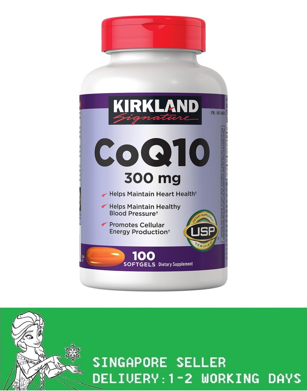 Kirkland Signature CoQ10 300 mg., 100 Softgels