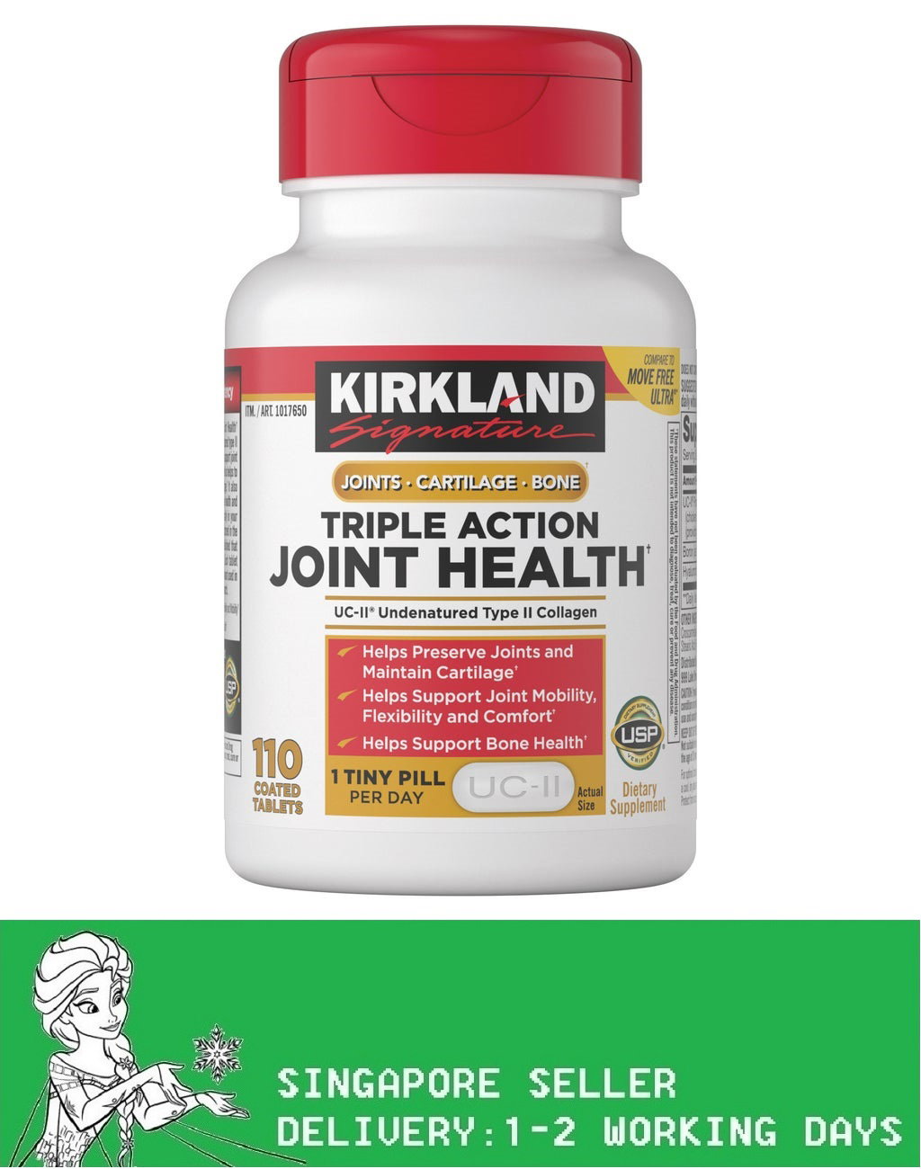 Kirkland Signature Triple Action Joint Health, 110 Coated Tablets(Exp:10/2028)