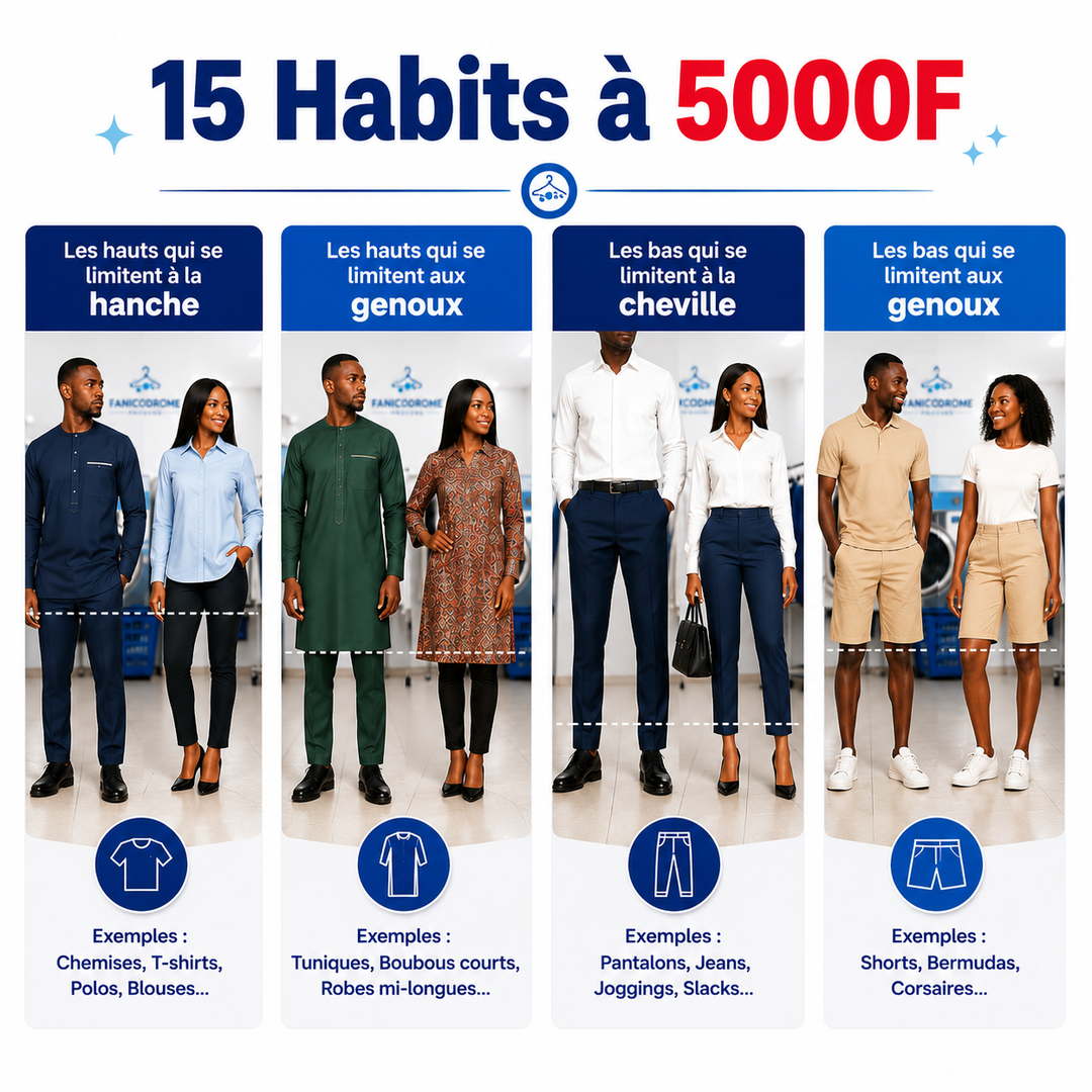 15 Hauts et Bas Femme/Homme