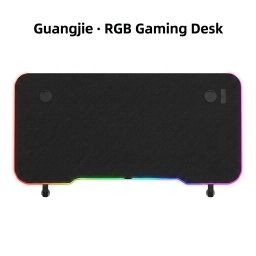 Mesa Gamer RGB Elétrica Modelo 2026 com Luzes LED, Estação de Trabalho Ergonômica para Jogadores com Suporte para Copos para Casa e Escritório