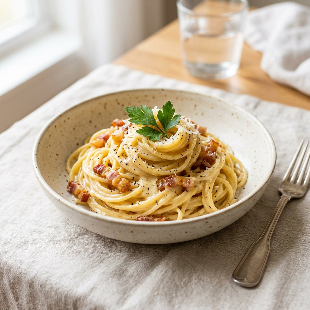 SPAGHETTI CREAMY CARBONARA