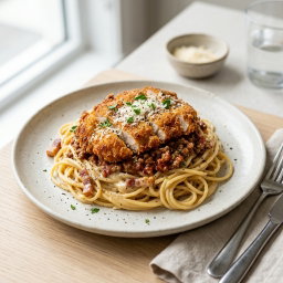 SPAGHETTI CARBONARA/BOLOGNESE CHICKEN CHOP