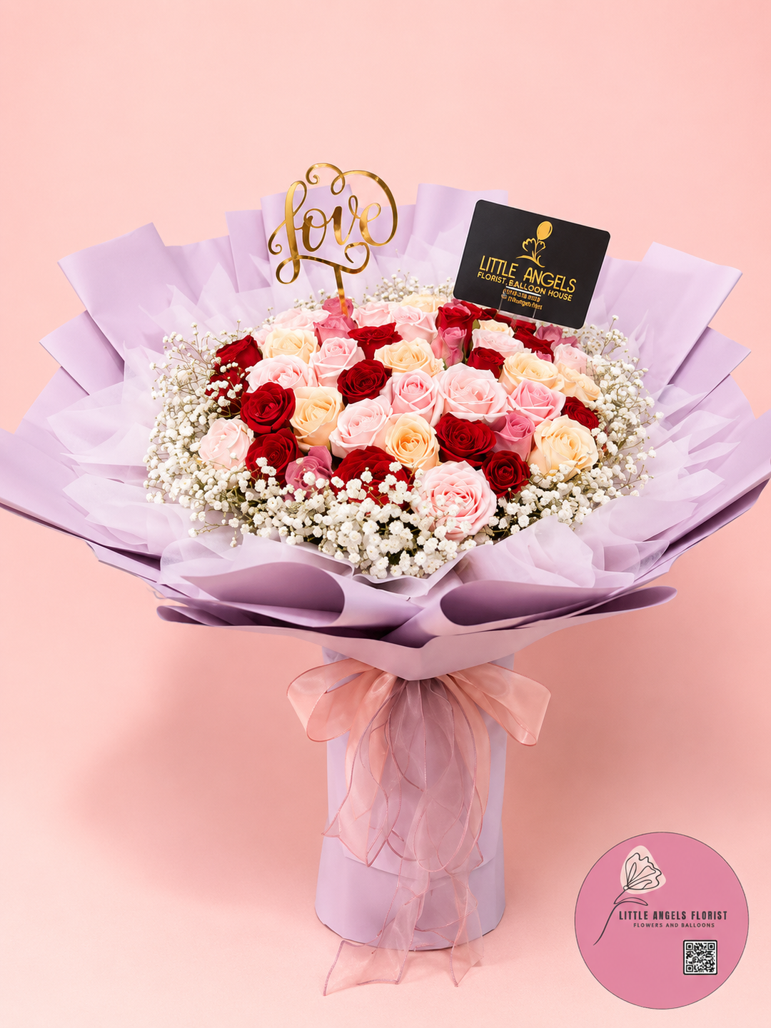 50 Mix Roses Bouquet