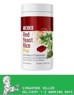 Weider Red Yeast Rice Plus 1200 mg, 240 Tablets(Exp:03/2029)