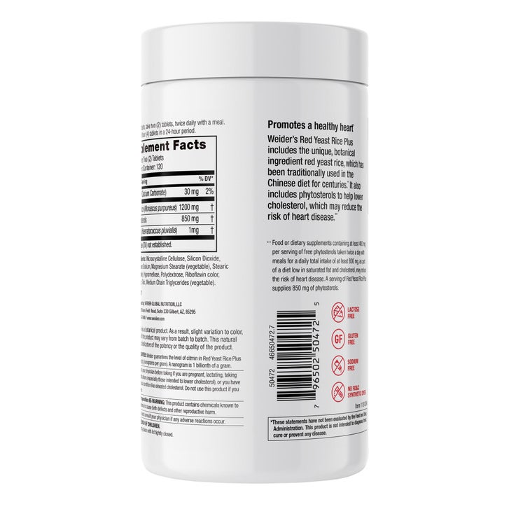 Weider Red Yeast Rice Plus 1200 mg, 240 Tablets(Exp:03/2029)_2