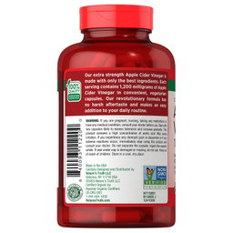 Nature's Truth Apple Cider Vinegar 1200 mg., 180 Capsules(Exp:07/2028)