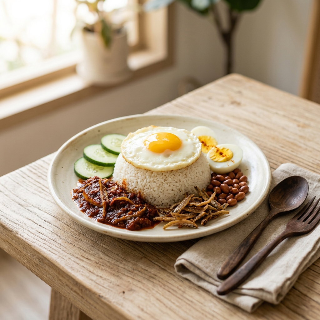 NASI LEMAK TELUR MATA