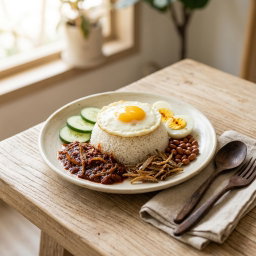 NASI LEMAK TELUR MATA