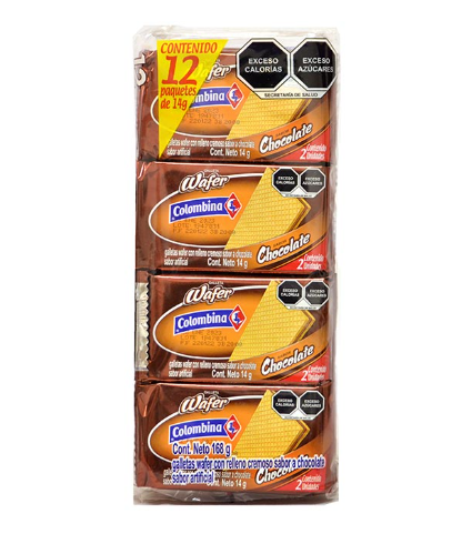GALLETA WAFER CHOCOLATE COLOMBINA BSA C/12 PZS_0