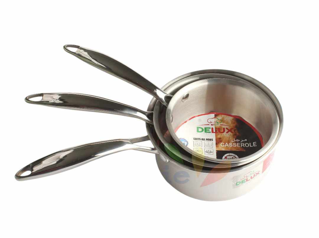 طقم كاسرول  Casserole انوكس 18/10 Delux 