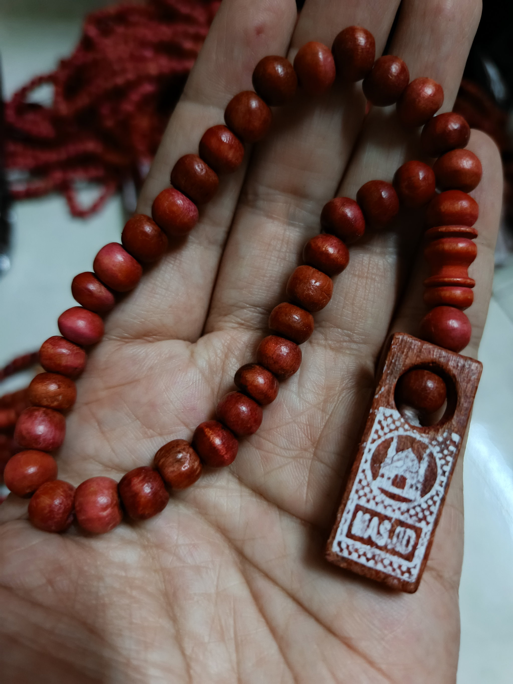 Combo 2 utas tasbih kayu kukun 33 biji_0