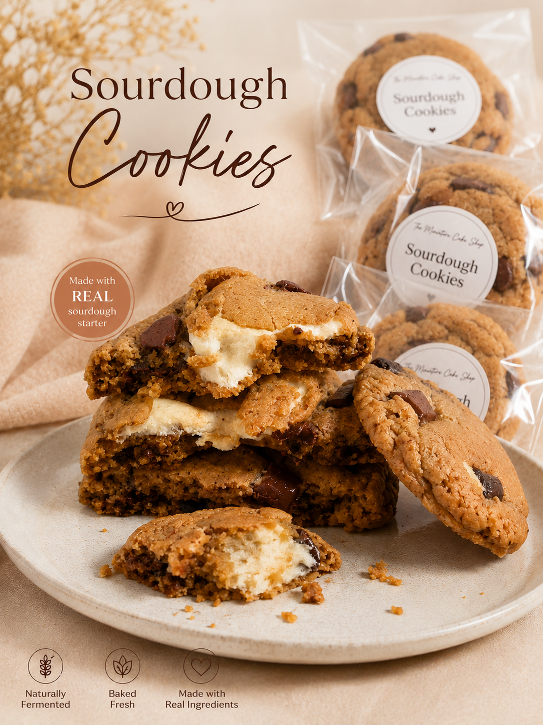 Sourdough Cookies (min. 2pcs) (Preorder for Thurs 29th Oct))