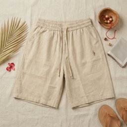 Cotton Half pant for Men | Cream Color