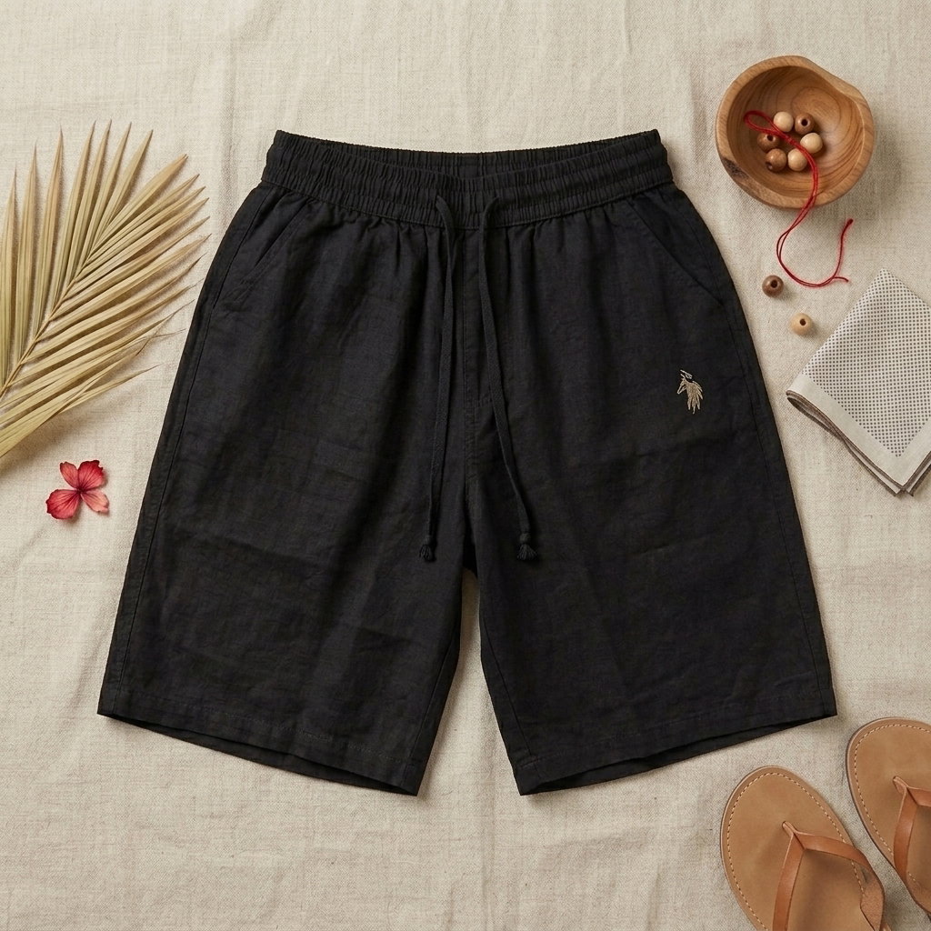 Cotton Half pant for Men | Black_2