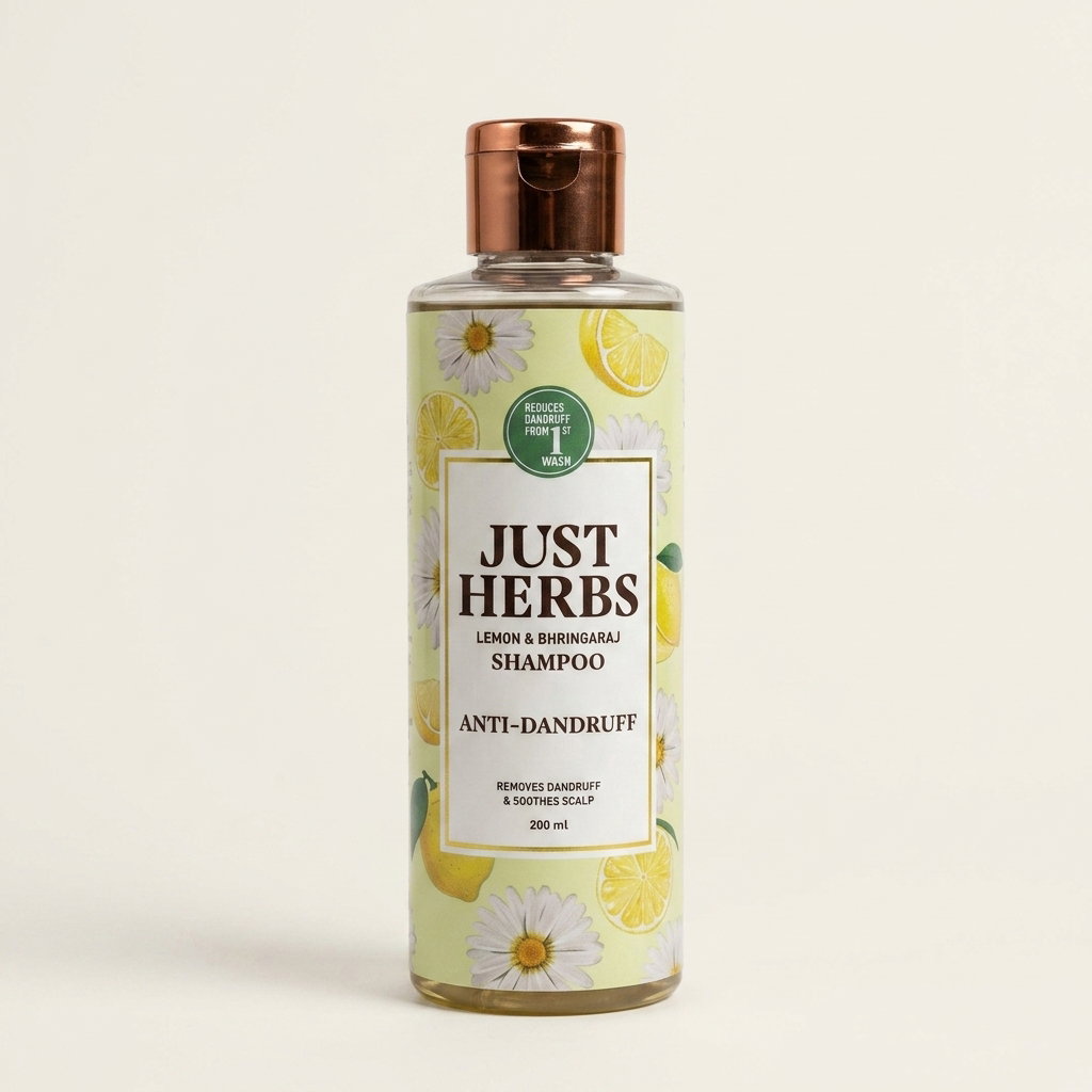 Anti Dandruff Shampoo| Lemon, Bhringraj | 200ml_0