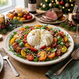 Tomato & Burrata Salad with Balsamic Glaze  4-5pax