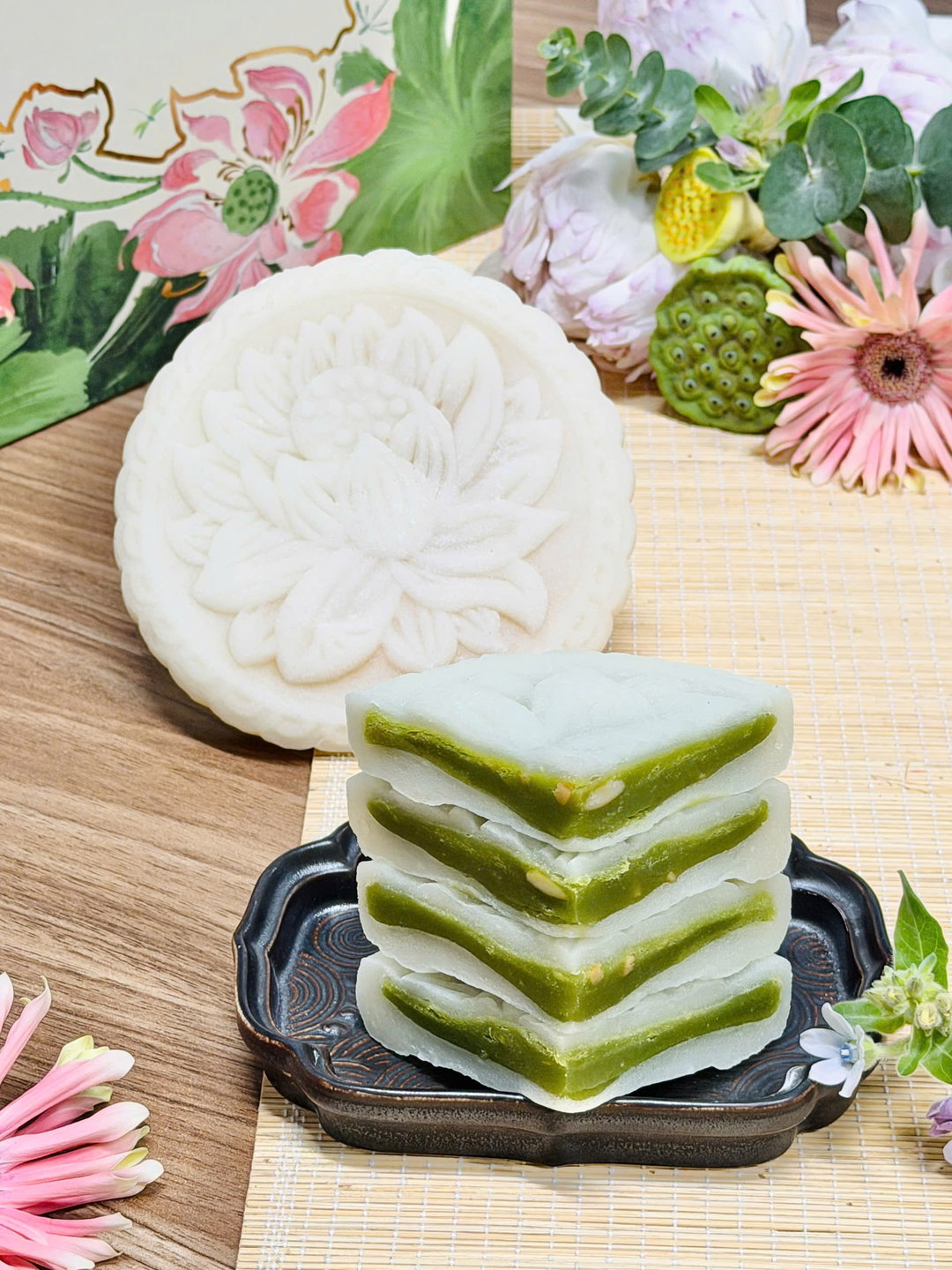 Bánh Dẻo Trà Xanh Hạt Điều 320gr