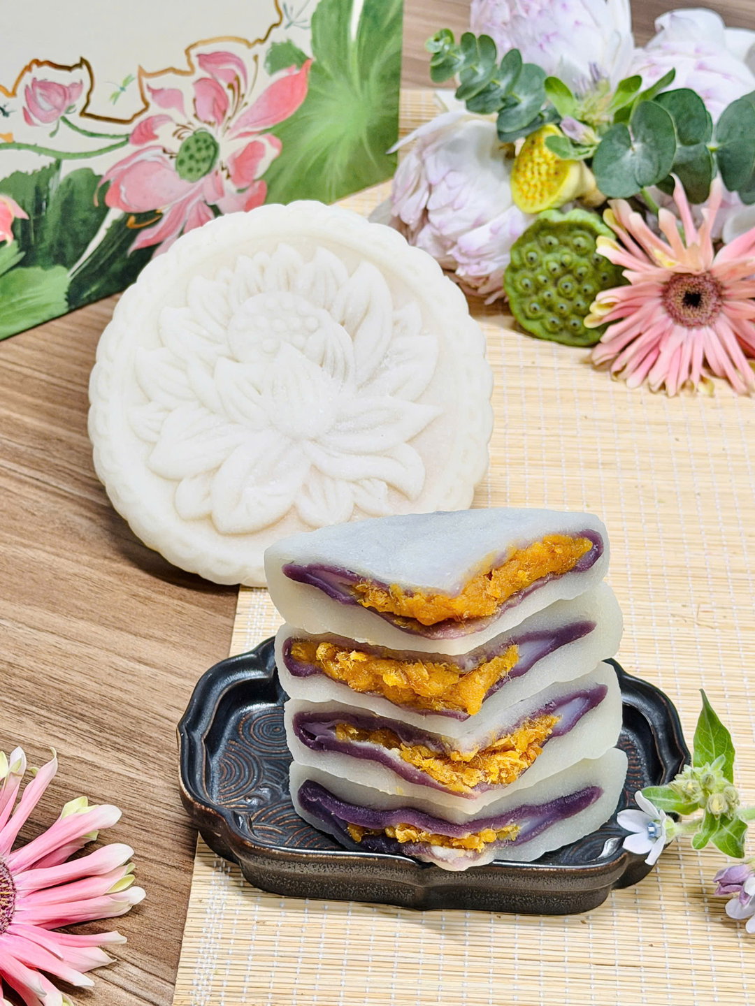 Bánh Dẻo Khoai Môn Mochi Chà Bông Trứng Muối 320gr