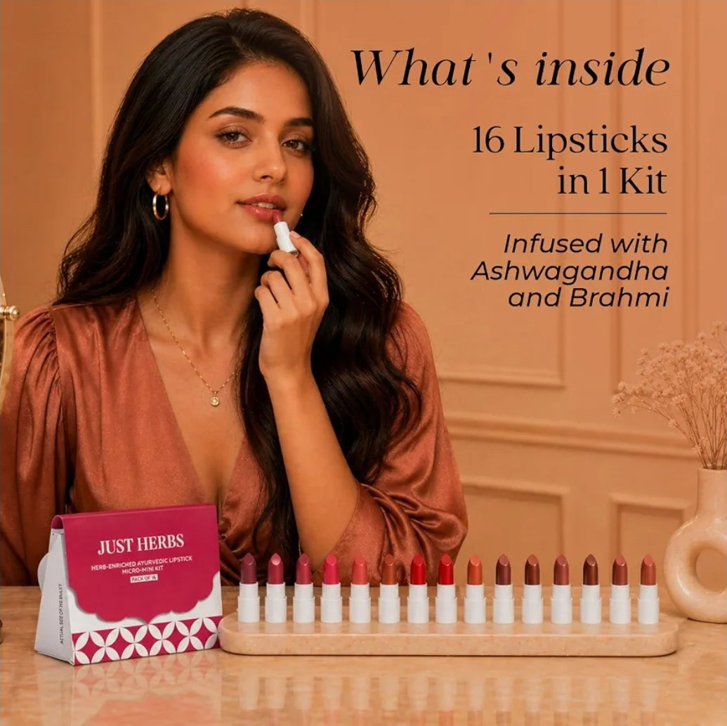 Ayurvedic Creamy Matte Micro Mini Lipstick Kit | 16 Shades_1