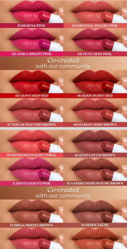 Ayurvedic Creamy Matte Micro Mini Lipstick Kit | 16 Shades