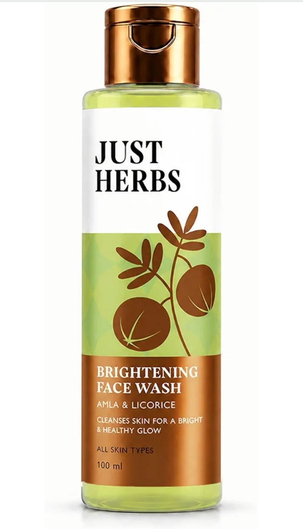 Just Herbs Brightening Face Wash with Vitamin C Amla & Liquorice Root for Men & Women | 100ml