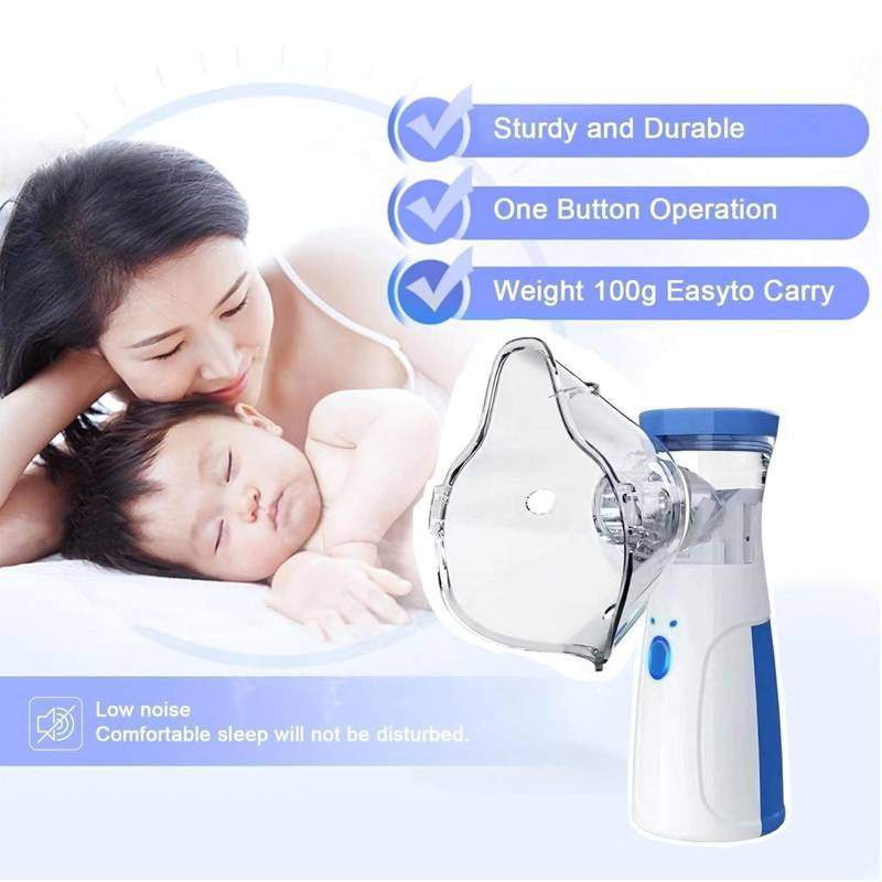 ​Portable Handheld Mesh Nebulizer Machine for Kids & Adults - Silent Operation & USB Rechargeable_6