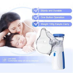 ​Portable Handheld Mesh Nebulizer Machine for Kids & Adults - Silent Operation & USB Rechargeable