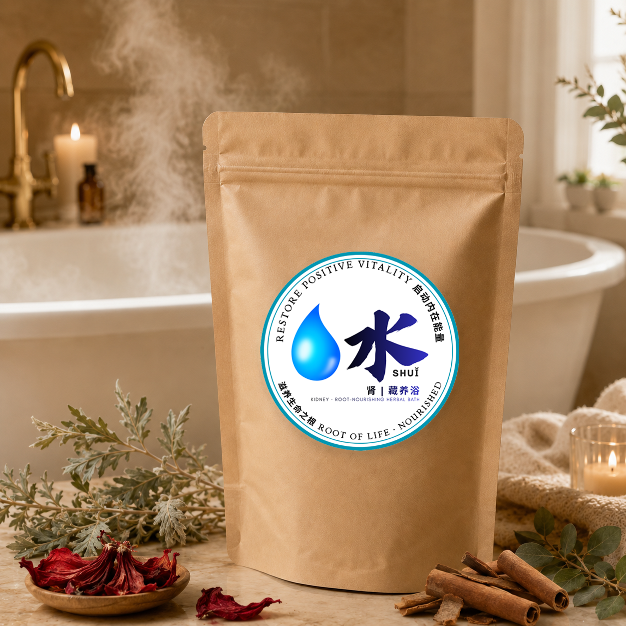 水 - 肾藏养浴 Kidney Root Nourishing Herbal Bath_0