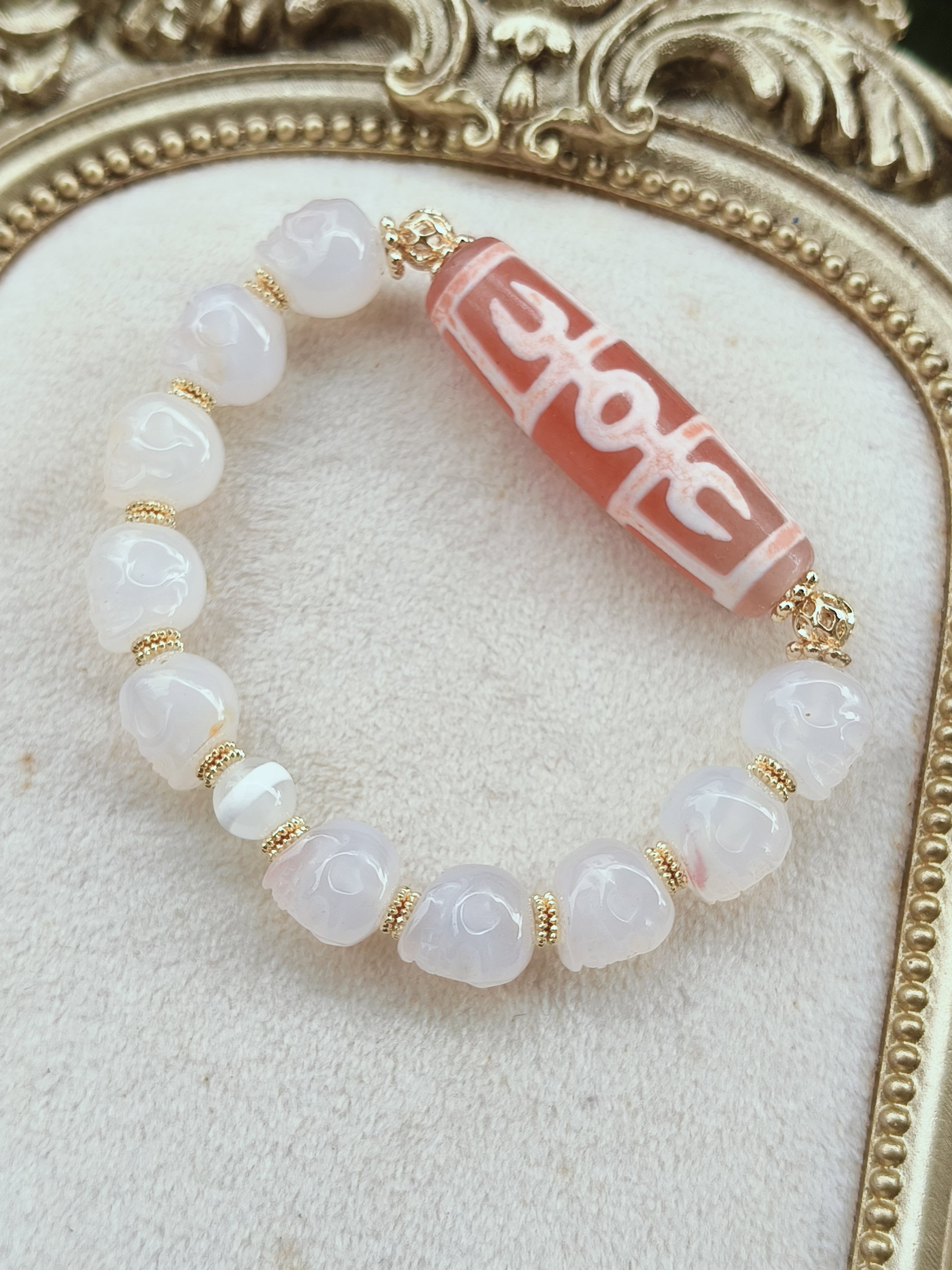 Peach Pink Vajra Protection Bracelet_0